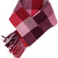 Women's Wool Checkered Fringe-Trim Scarf