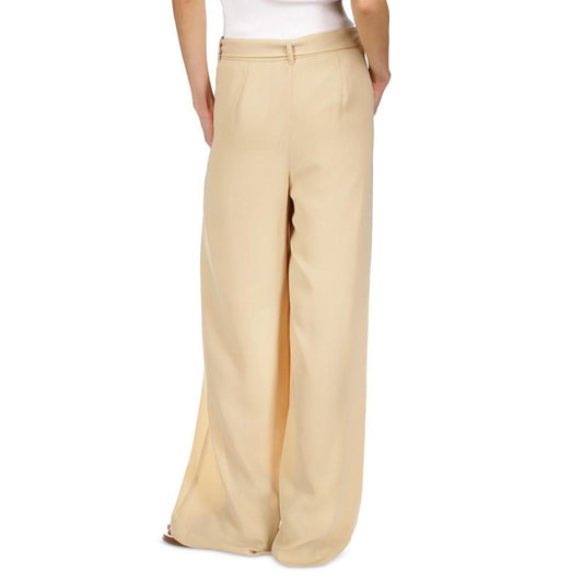 Women's Self-Sash Drapey Crepe Wide-Leg Pants