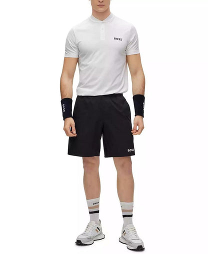 Men's BOSS by Hugo Boss x Matteo Berrettini Slim-Fit Polo Shirt with Bomber-style Collar