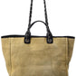 Chanel Neutral Canvas Large Deauville Tote (Authentic Pre-Owned)