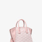 Avril Small Signature Logo Jacquard Satchel