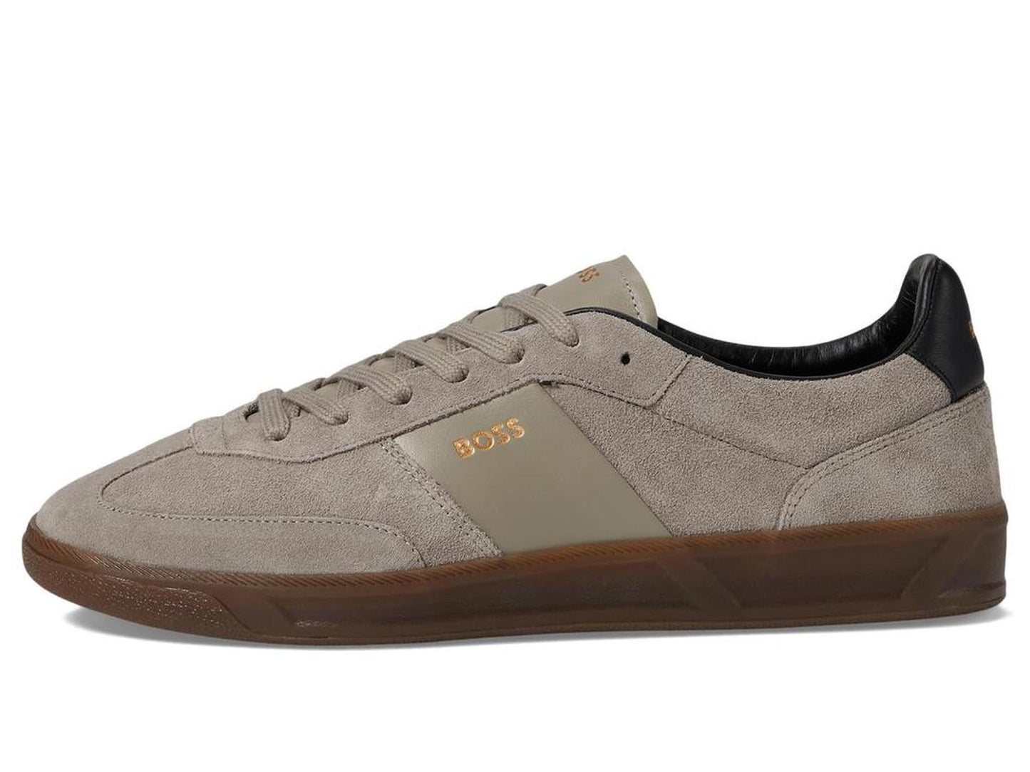 Suede Leather Block Low Profile Sneakers