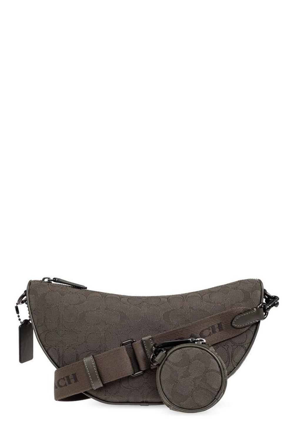Coach Monogrammed Zipped Shoulder Bag