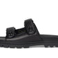Sculpted C Leather Double Band Sandals