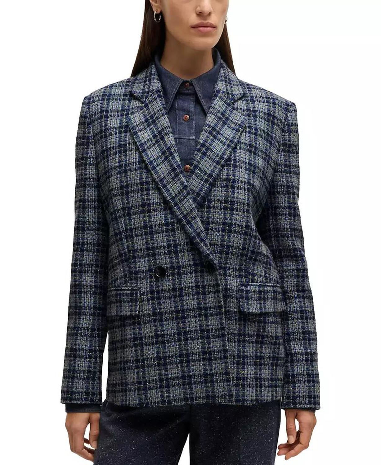Women’s Relaxed-Fit Double-Breasted Jacket