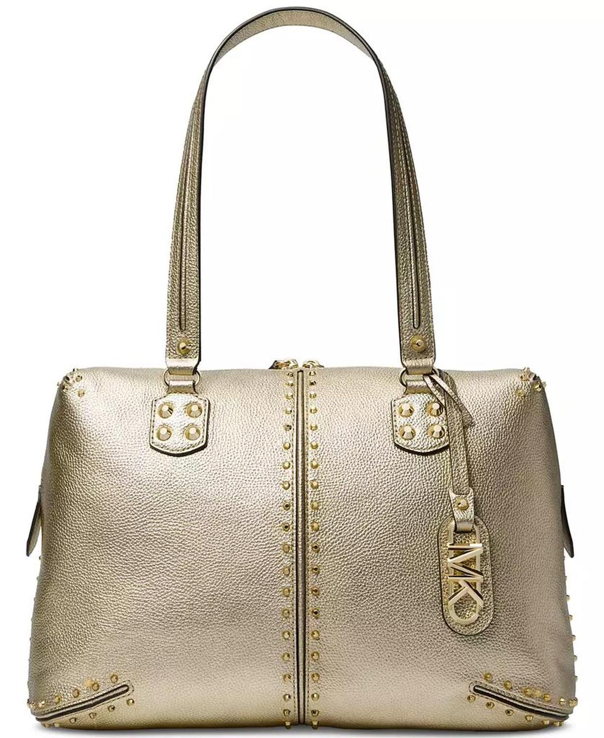 Astor Medium Studded Leather Shoulder Tote