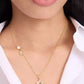 Gold-Tone Pastel Petals Pendant Necklace, 16" + 3" extender