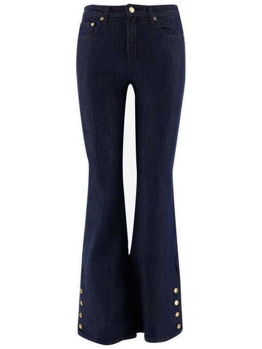 Michael Kors Button Embellished Flared Jeans