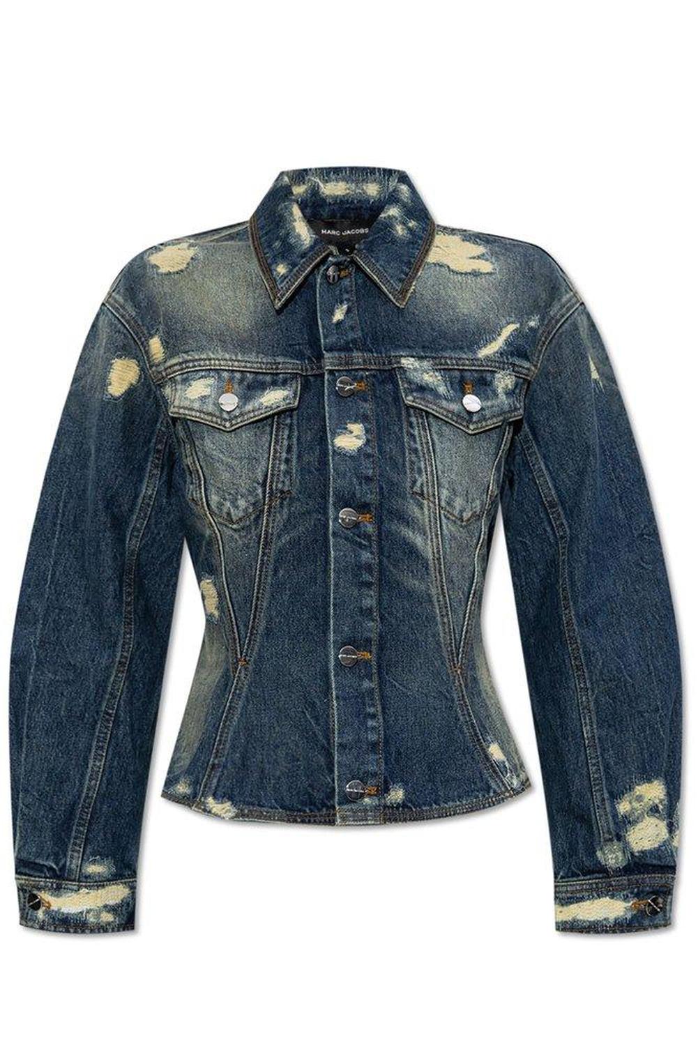 Marc Jacobs The Rip And Repair Fluted Denim Jacket
