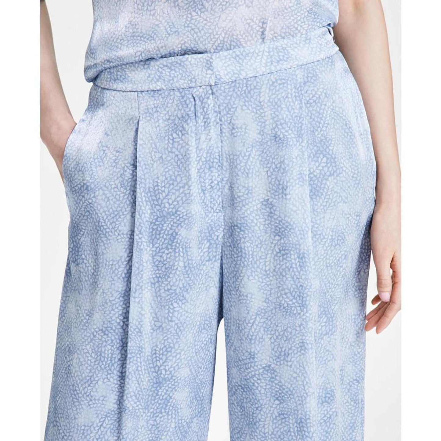 Michael Kors Women's Petal Front-Pleat Wide-Leg Pants