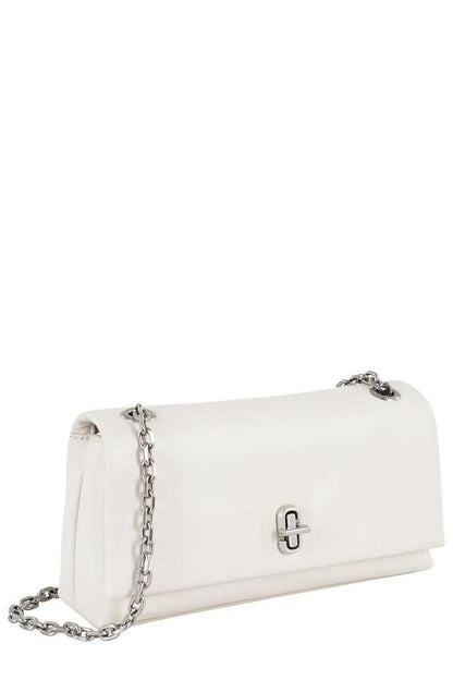 Dual Chain Wallet In Soft White Nappa Leather