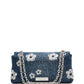 The Sequin Daisy Denim Dual Chain Wallet