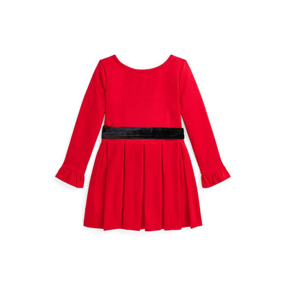 Pleated Ponte Dress (Toddler/Little Kid)
