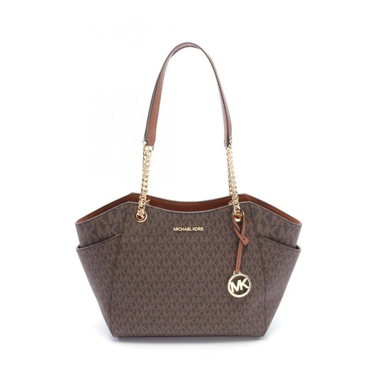 Jet Set Travel Coated Canvas Leather Tote Bag Weekend Bag