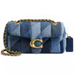 Tabby Mini Denim Shoulder Bag 20 with Patchwork Quilting