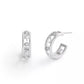 Faux Stone Signature C Open Hoop Earrings