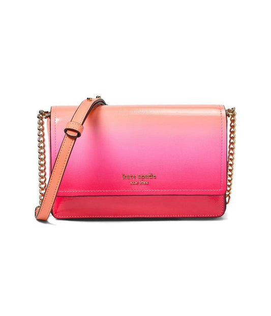 Morgan Ombre Saffiano Leather Flap Chain Wallet