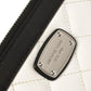 Michael Kors White/black Quilted Leather Wristlet Wallet