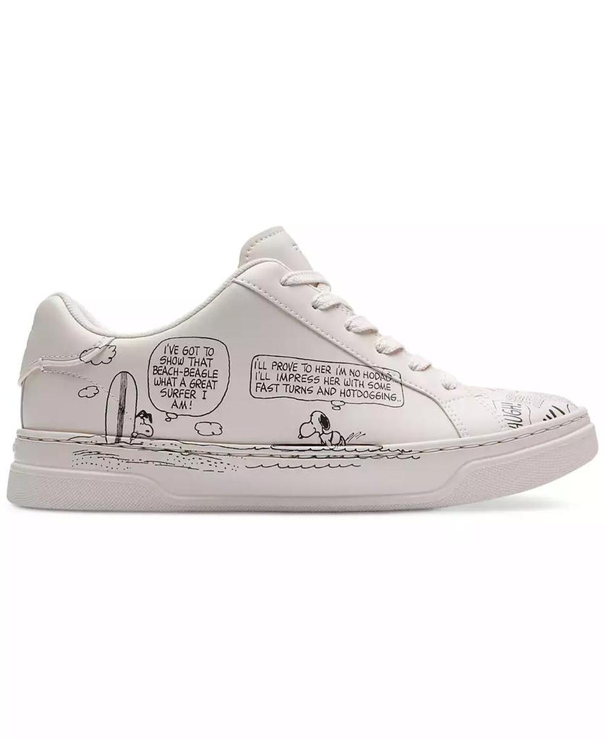 Women's Peanuts Comic High Line Leather Sneakers
