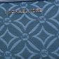Michael Kors Blue Monogram Jacquard Canvas And Leather Zip Around Card Case