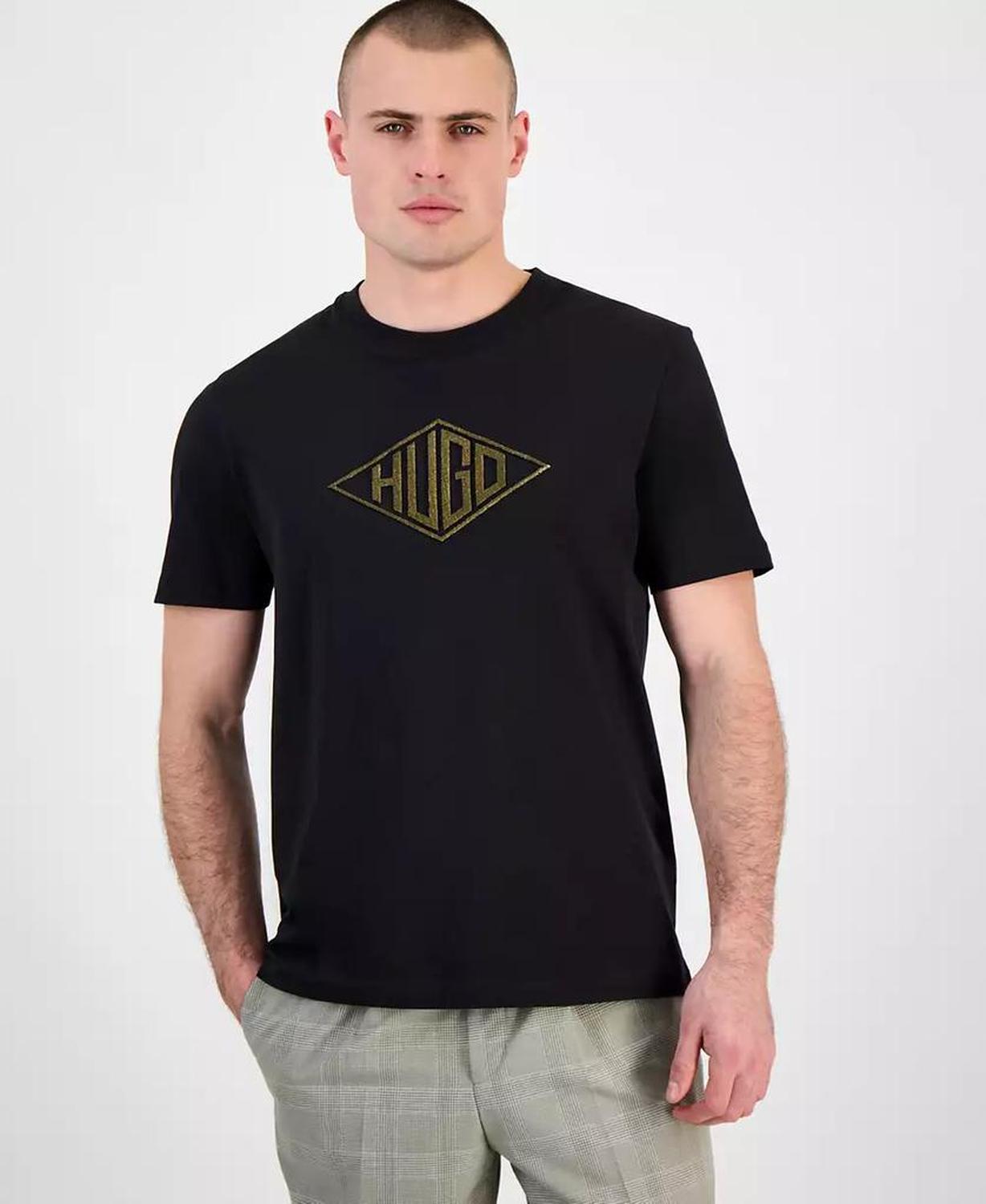 HUGO by Men's Dalendi Regular-Fit Embroidered Logo Graphic T-Shirt