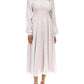 Womens Silk Metallic Midi Dress