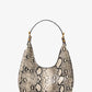 Nolita Small Snake Embossed Leather Hobo Shoulder Bag
