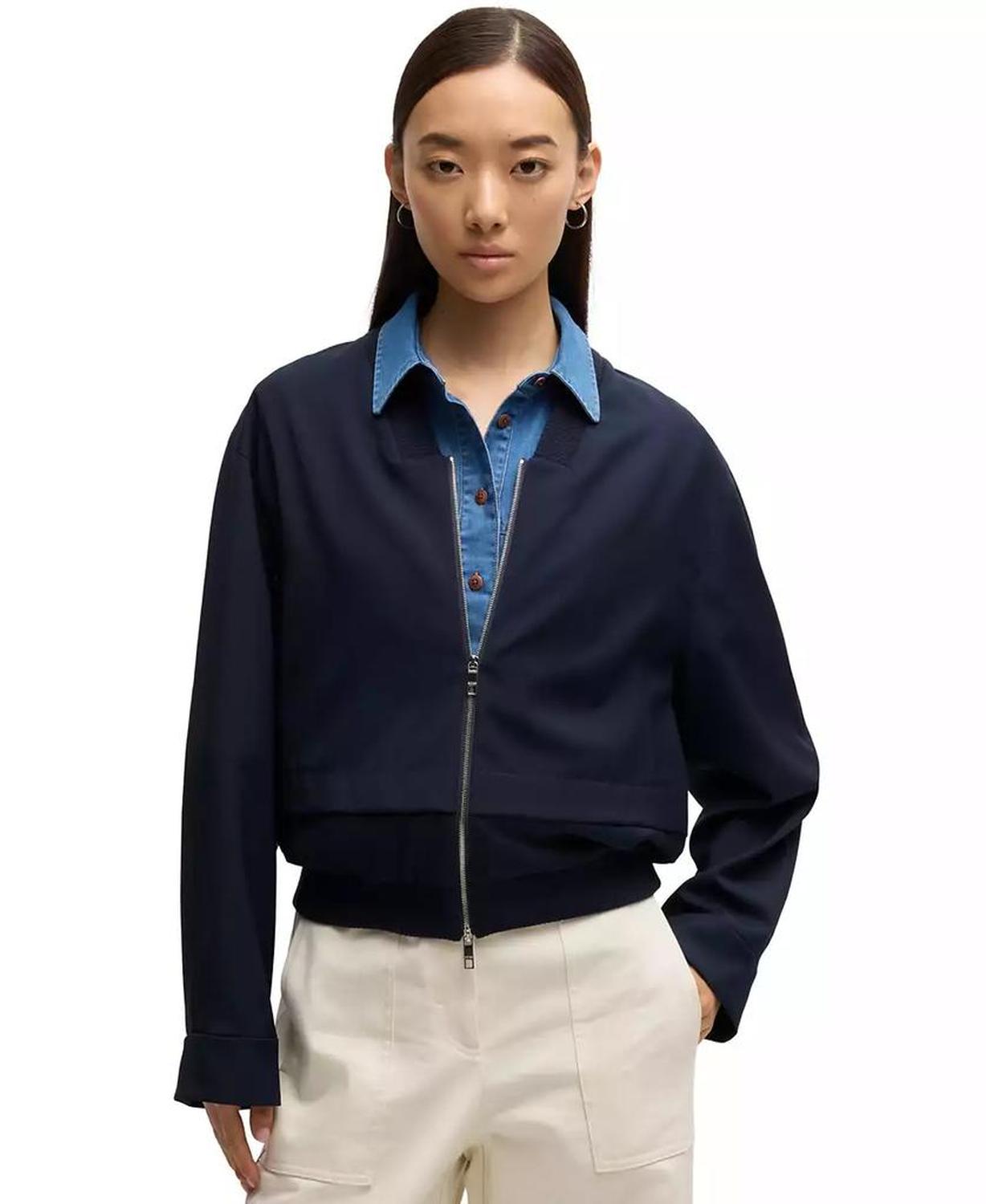 Women's Layered Effect Oversized Jacket