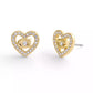 Faux Stone Signature C Pavé Stud Earrings