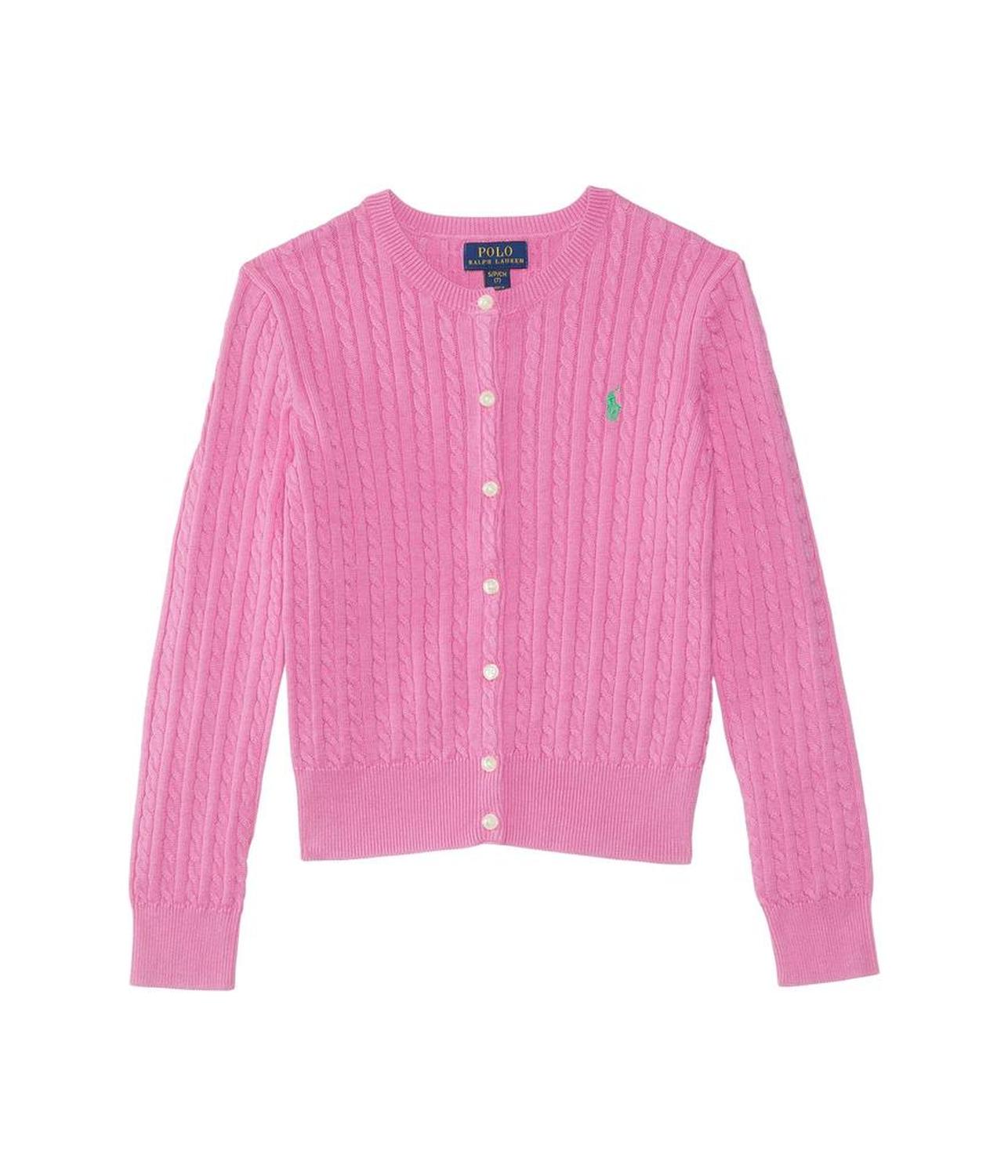 Mini-Cable Cotton Cardigan (Big Kid)