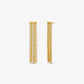 Precious Metal-Plated Brass Pavé Chain Drop Earrings