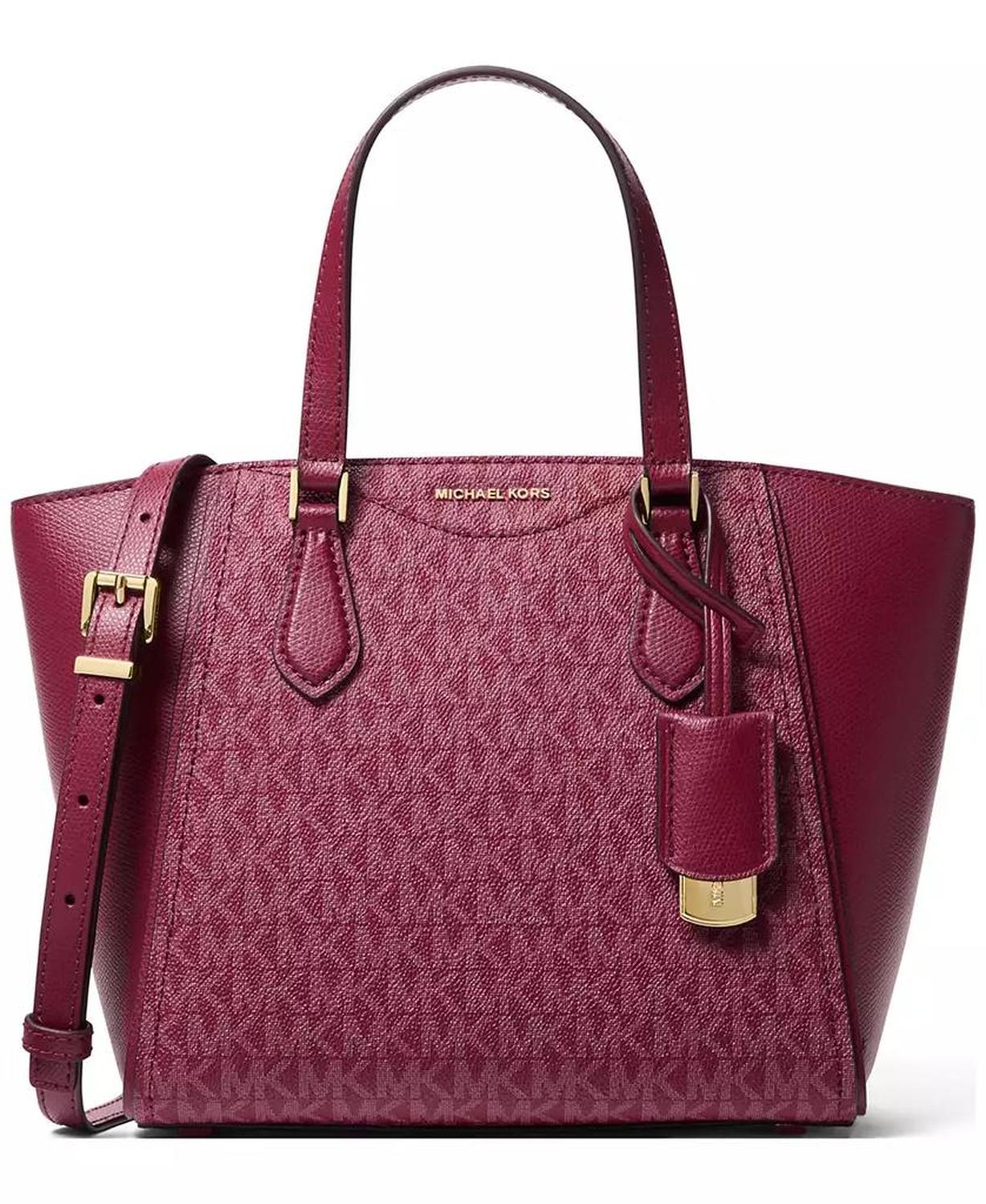 Michael Kors Taryn Small Signature Logo and Leather Convertible Crossbody Bag