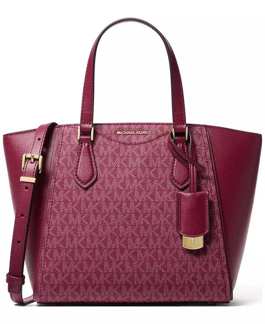 Michael Kors Taryn Small Signature Logo and Leather Convertible Crossbody Bag