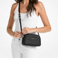 Jet Set Small Studded Pebbled Leather Camera Crossbody Bag