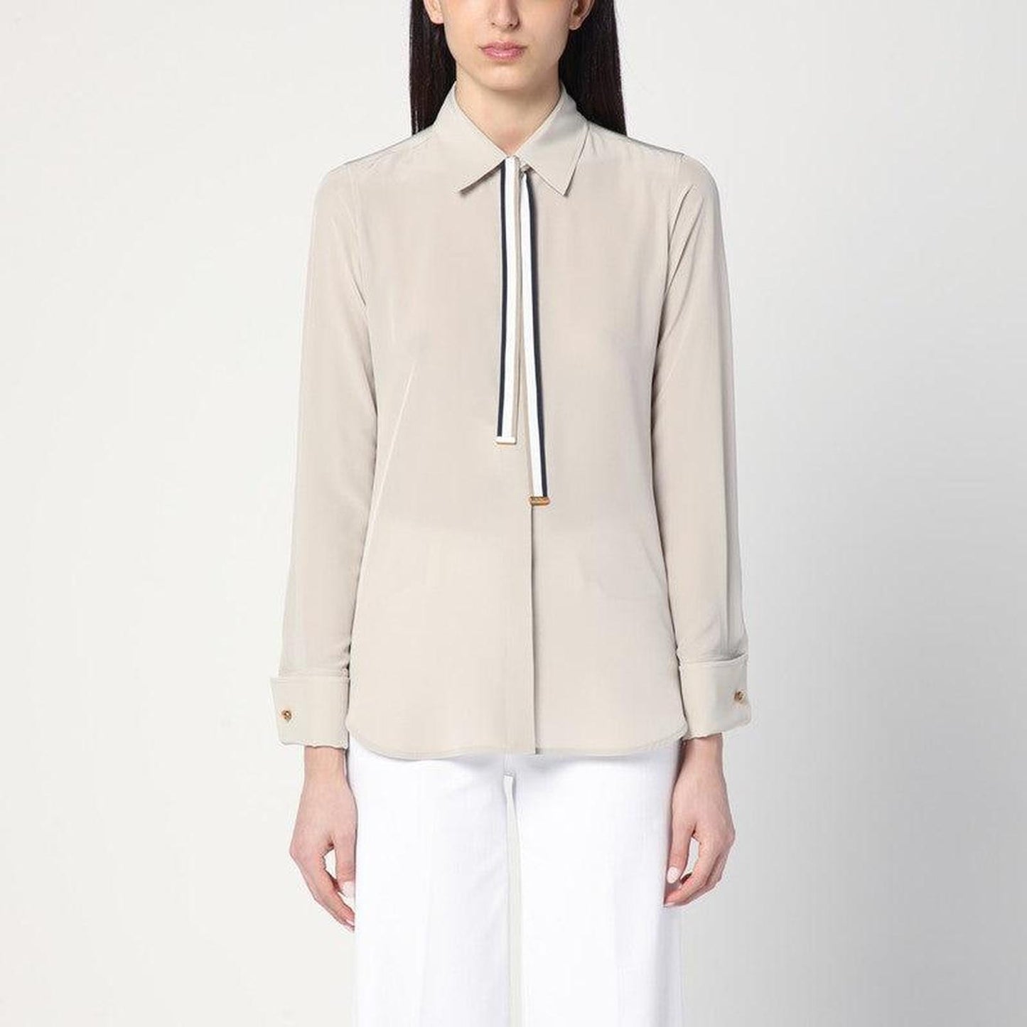 Women's Silk Shirt With Tie