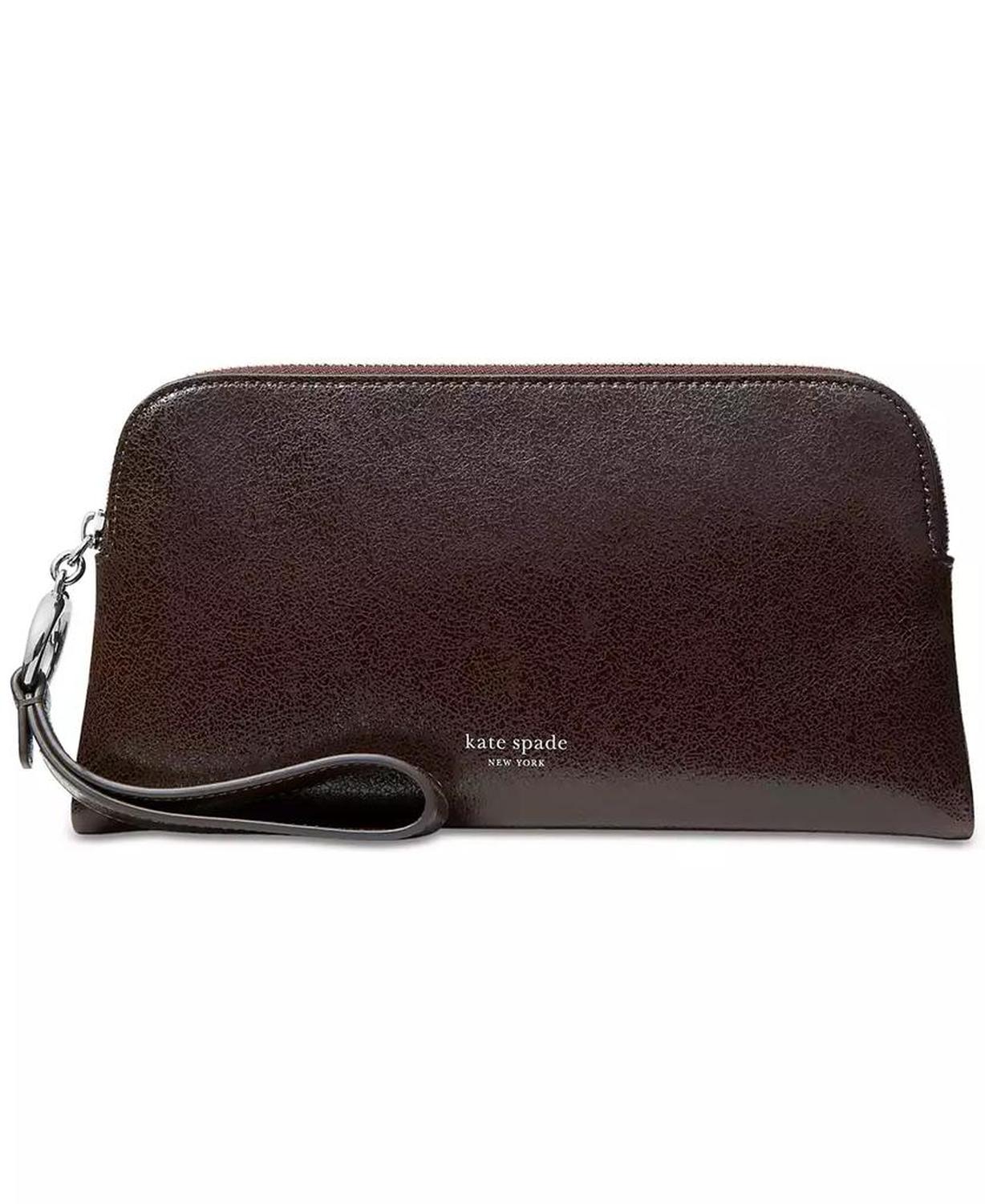 Halo Glazed Leather Wristlet