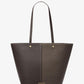 Flora Large Signature Logo and Leather Tote Bag