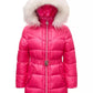 Michael Kors Toddler & Little Girls Belted Stadium Puffer Jacket with Faux-Fur Trim