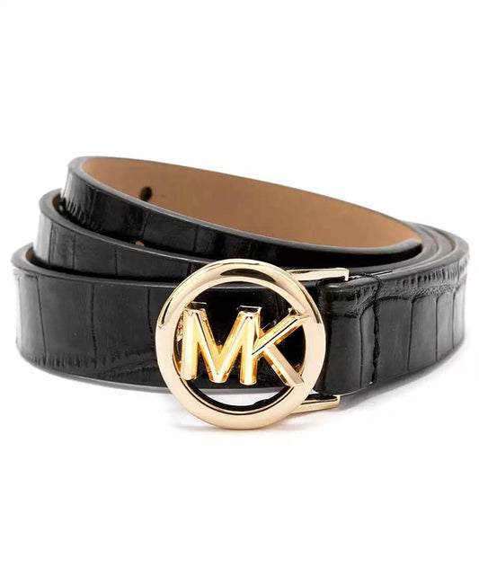 Logo Skinny Leather Belt