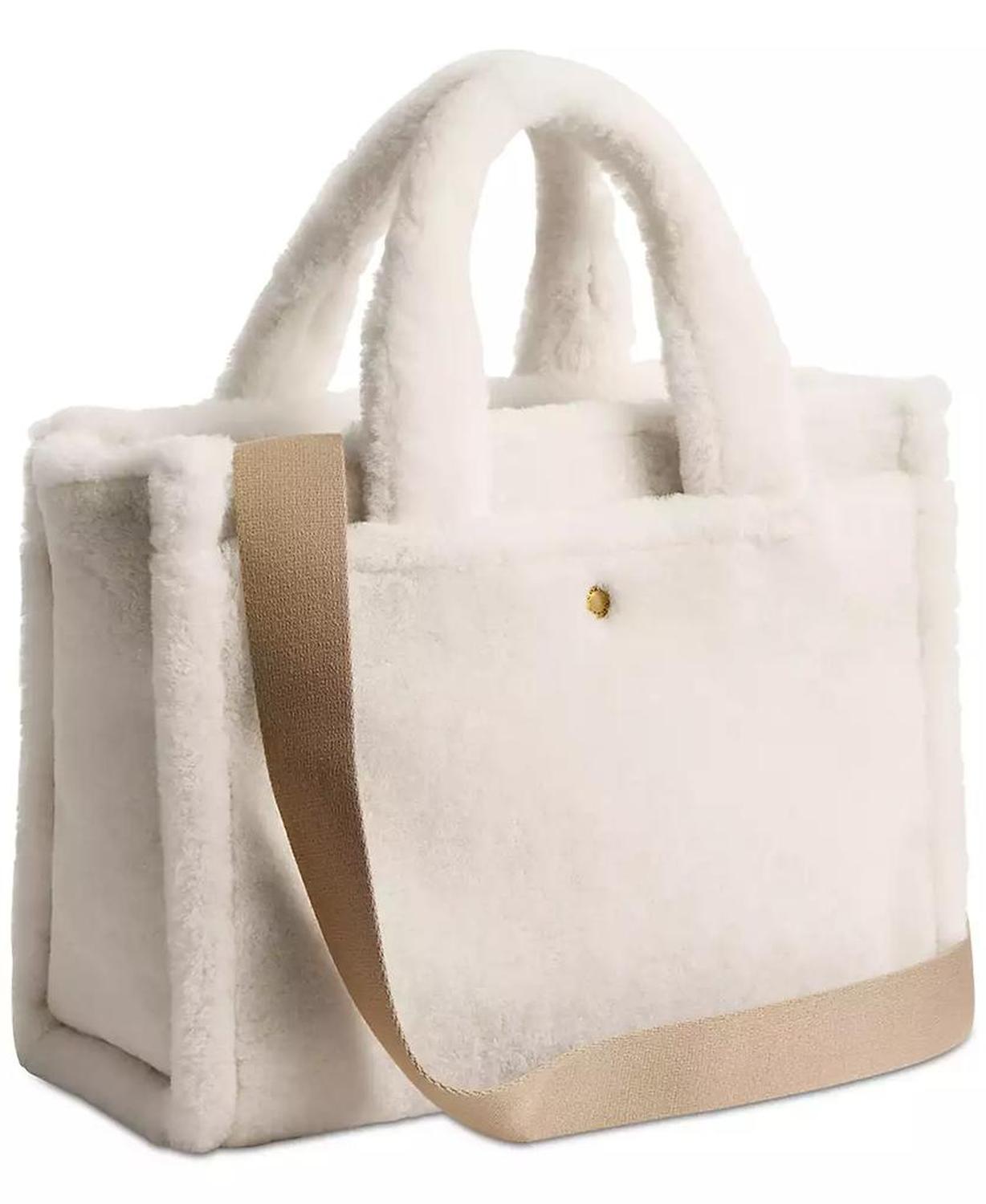 Shearling Cargo Medium Tote Bag