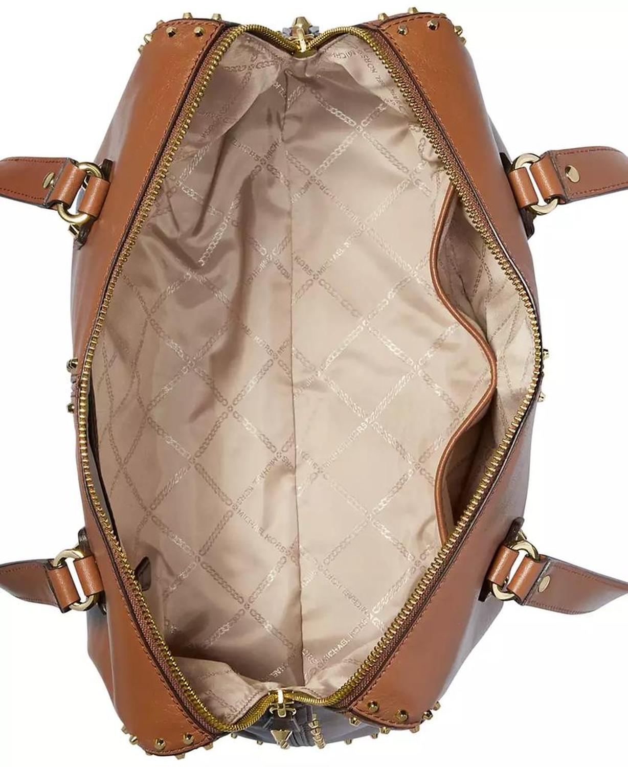 Astor Medium Studded Leather Shoulder Tote