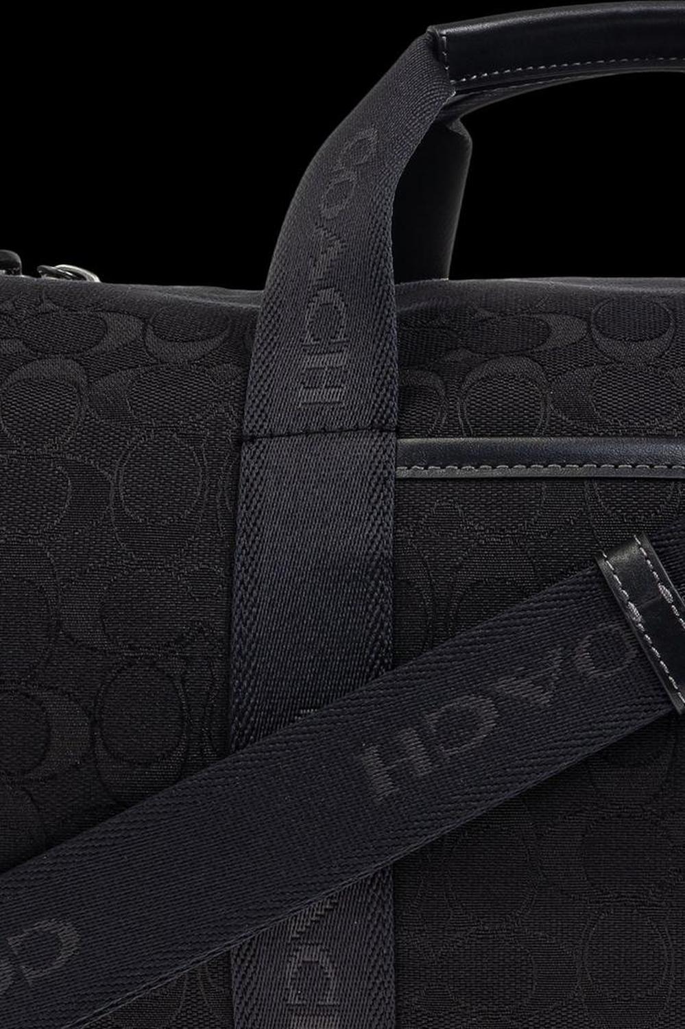 Coach Signature Jacquard Theo Duffle Bag