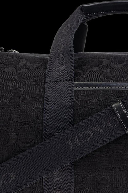 Coach Signature Jacquard Theo Duffle Bag