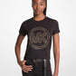 Studded Logo Charm Organic Cotton Jersey T-Shirt