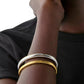 Two-Tone Interlock Cuff Bracelet