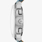 Oversized Gramercy Silver-Tone Denim Watch