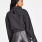 Women's Zip-Front Belted-Cuff Cropped Jacket
