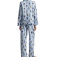 Bear Cotton Long-Sleeve Pajama Set In Oxford Blue