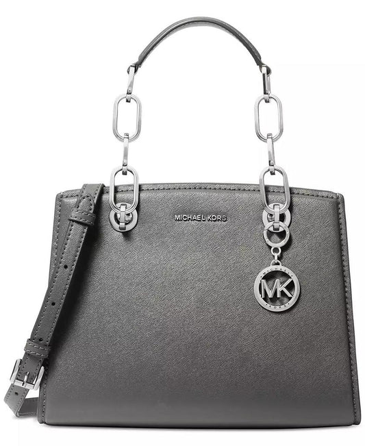 Cynthia Small North South Leather Satchel
