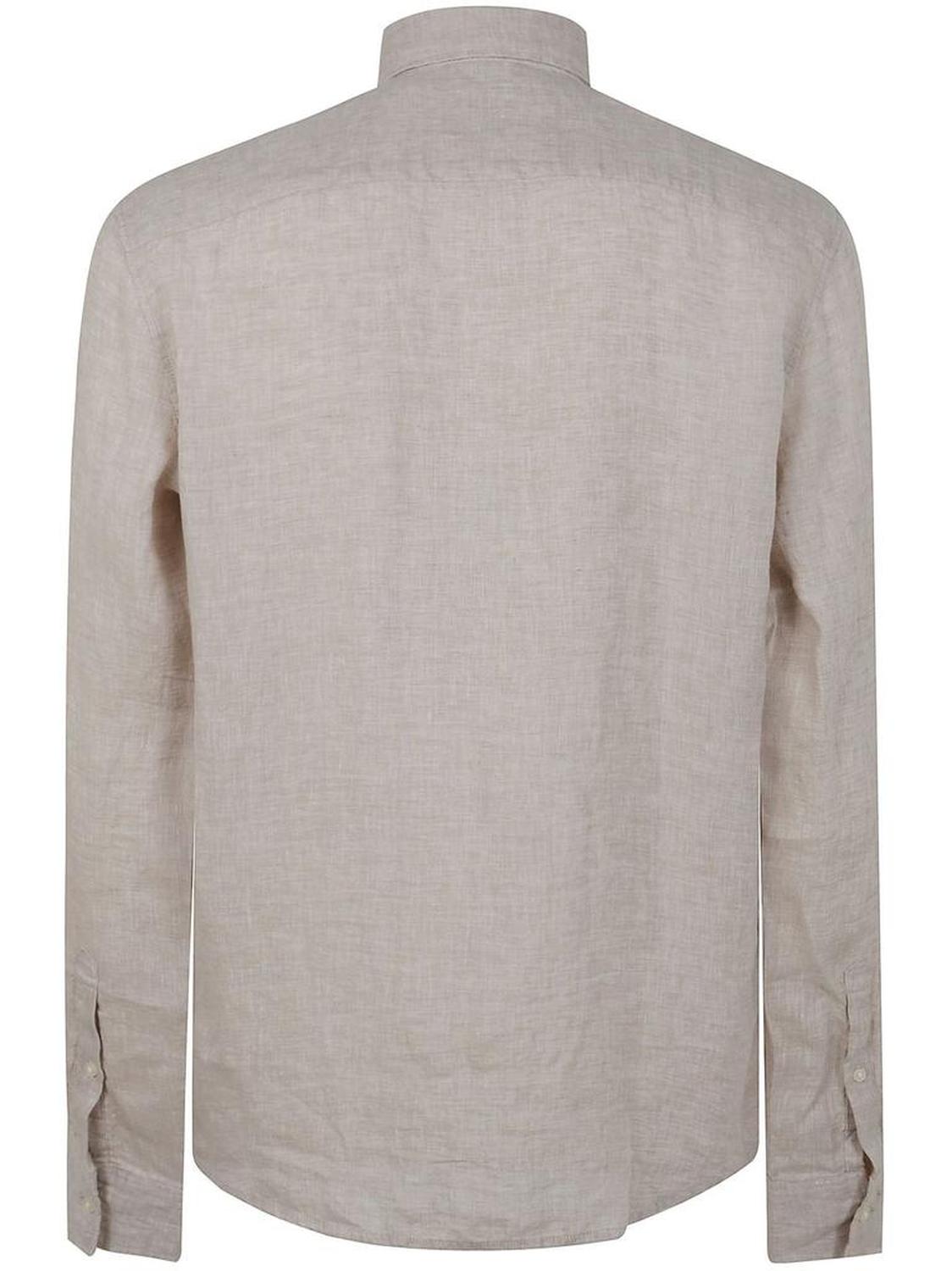 Michael Kors Slub-Texture Curved Hem Shirt